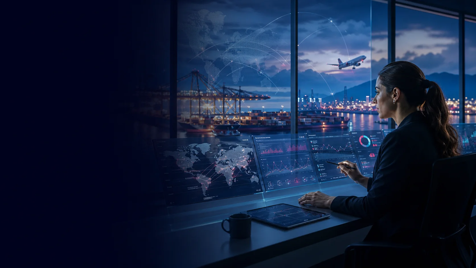 Centro de inteligencia que coordina datos, comercio exterior y operaciones logisticas multimodales